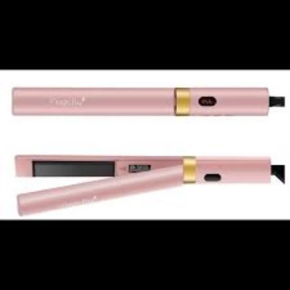 NEW MAGICFLY CERAMIC TOURMALINE IONIC FLAT IRON HAIR‎ STRAIGHTENER PINK